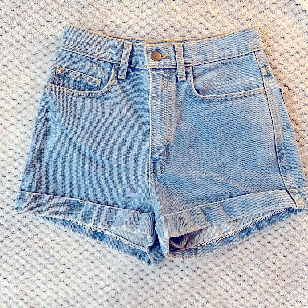 AA High Waisted Denim Cuff Short